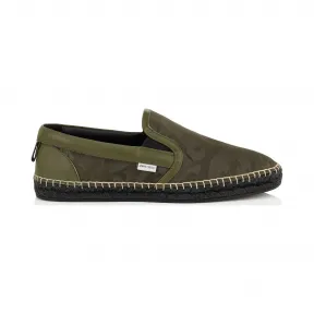 Jimmychoo/吉米周 军绿色闪亮迷彩尼龙帆布鞋 VLADHCY033553