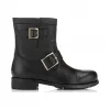 Jimmychoo/吉米周 黑色机车皮革骑士靴  YOUTHBKU010003