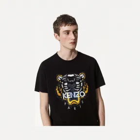 凯卓/Kenzo 男士 黑色 T恤 tiger t恤 F765TS0504YC.99.L