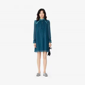 凯卓/Kenzo 深蓝色 礼服 Holiday Capsule褶皱连衣裙 F962RO1945HA.73.34