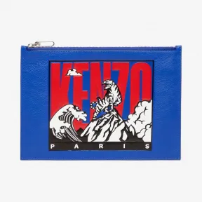凯卓/Kenzo 法国蓝 手拿包 老虎山A4手拿包 F965PM902L41.74.TU