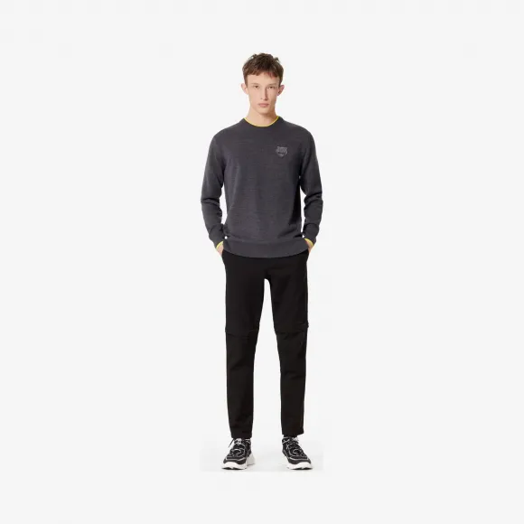 凯卓/Kenzo 煤灰色 开衫 羊毛老虎跳线 F965PU2023AB.98.L