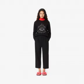 凯卓/Kenzo 黑色 套头衫 镂空眼跳线 FA52PU5013XD.99.L