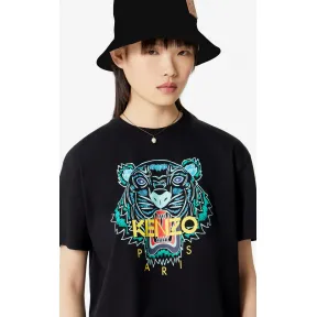 凯卓/Kenzo 黑色 T恤 老虎T恤 FA52TS9594YA.99.L