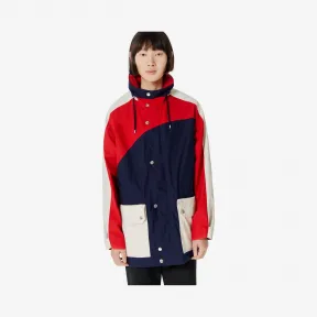 凯卓/Kenzo 深蓝色 大衣 拼色派克大衣 FA55OU6501NA.77.L