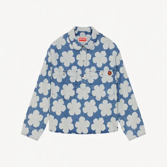 凯卓/Kenzo 'Hana Dots' denim polo shirt FC62DC2349FP.67.S