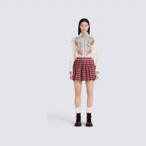 凯卓/Kenzo Flared gingham mini skirt FC62JU1869RF.31.34