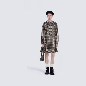 凯卓/Kenzo Flared gingham wool dress FC62RO1039FD.96.34