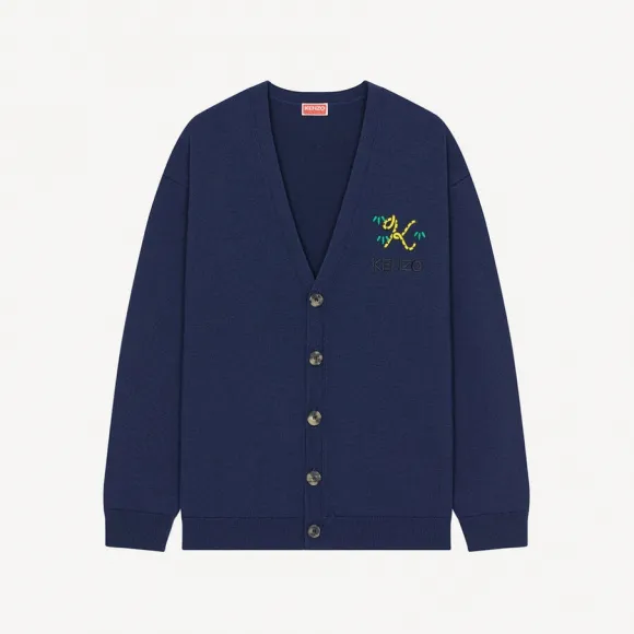 凯卓/Kenzo 'Tiger Tail K' merino wool cardigan FC65CA3423LA.77.L