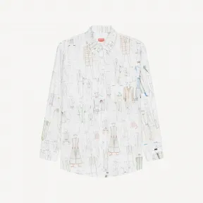 凯卓/Kenzo 'KENZO Sketch' casual shirt FC65CH4089E2.MU.39