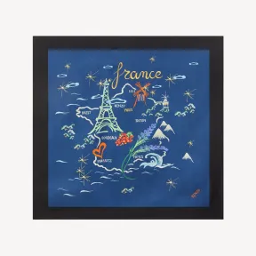 凯卓/Kenzo 'France-Japan' silk square scarf FC68EW320PFI.99.TU