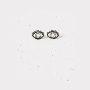 凯卓/Kenzo 银色 耳饰 迷你眼形耳环 L55B41373315.L3.TU