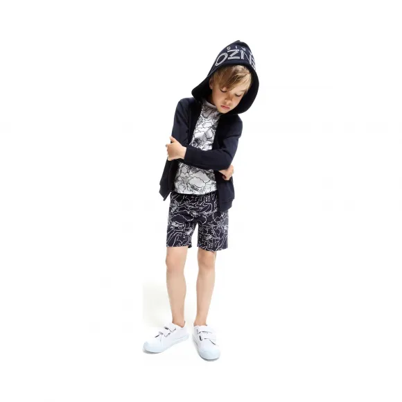 凯卓/Kenzo 男孩 海军蓝 连帽衫 L75J25548G02.76.10A