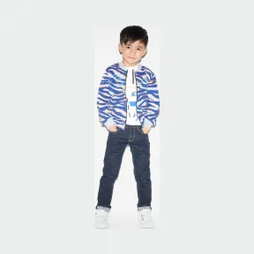 凯卓/Kenzo 男孩 中灰 上衣 老虎条纹泰迪 L76K17518G02.96.12A