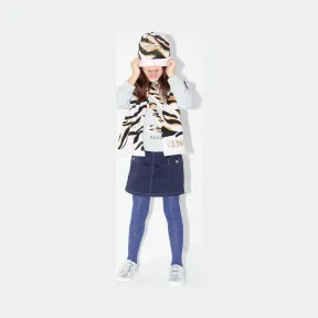 凯卓/Kenzo 女孩 珍珠灰 围巾 老虎条纹围巾 L76K90028F04.94.1