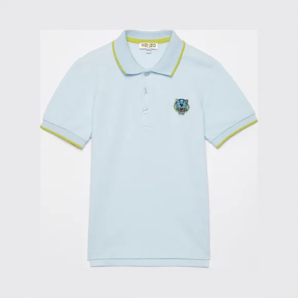凯卓/Kenzo 男孩 浅蓝 POLO衫 老虎polo衫 L85L11528G02.63.10A