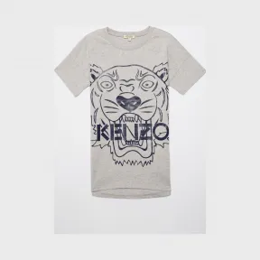 凯卓/Kenzo 女孩 中灰 T恤 老虎T恤连衣裙 L85L30038F03.96.10A