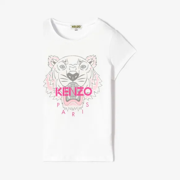 凯卓/Kenzo 女孩 白色 T恤 老虎T恤 L86M10058F03.01.4A