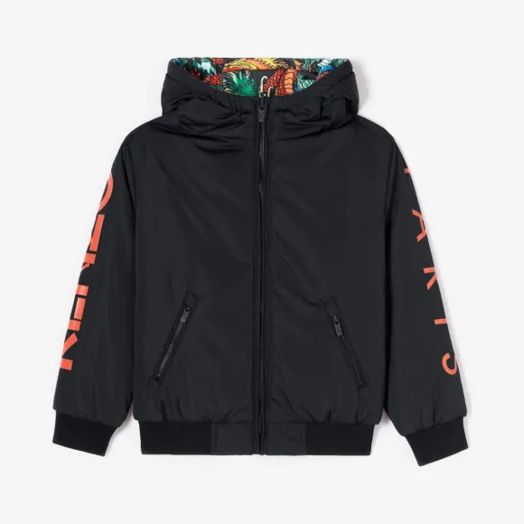 凯卓/Kenzo 男孩 黑色 大衣 可逆的“日本龙”？派克大衣 L96P42528G02.99.3A