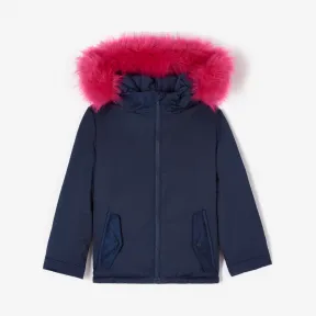 凯卓/Kenzo 女孩 海军蓝 大衣 日本花派克大衣 L96P44028F02.76.10A