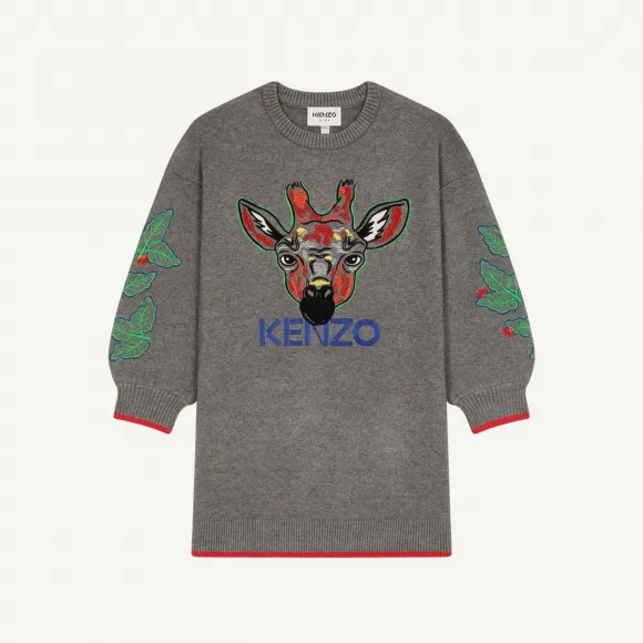 凯卓/Kenzo Giraffe sweater dress LC5K12263D03.97.10A