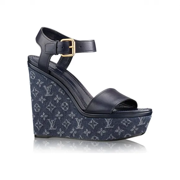 路易威登/Louis Vuitton Waterfall 坡跟凉鞋 1A29FH
