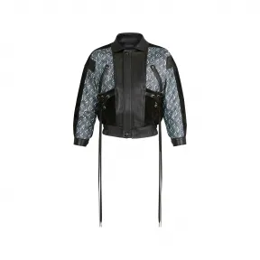 路易威登/Louis Vuitton(LV) 女士 MONOGRAM SHADOW 皮革夹克 1A62UF