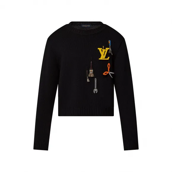 路易威登/Louis Vuitton(LV) LV Tools 刺绣图案圆领上衣 - 时装系列 1AB91O