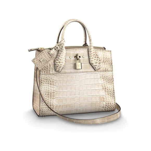 路易威登/Louis Vuitton(LV) City Steamer PM 亮面鳄鱼皮革 - 时尚手袋 N80663