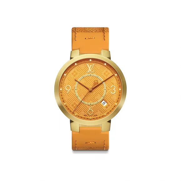 路易威登/Louis Vuitton(LV) 男士 TAMBOUR SLIM MONOGRAM DENIM 腕表 QBB108