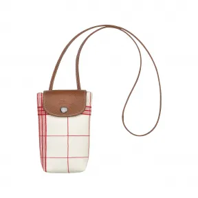 珑骧/Longchamp 皮革饰边手机壳 Le Pliage Torchon 红色 (34178HYR548)