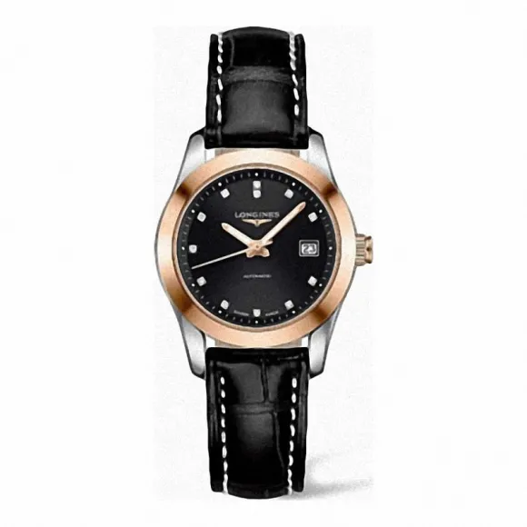 浪琴/Longines 康铂系列 自动机械 18K金 精钢 女表 L2.285.5.58.3