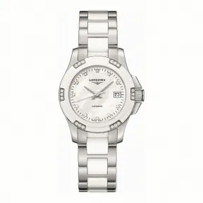 浪琴/Longines 康卡斯系列 自动机械 精钢 镶钻 女表 L3.299.0.87.7