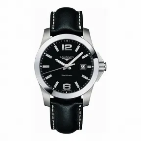 浪琴/Longines 康卡斯系列 石英 精钢 男表 L3.659.4.58.3