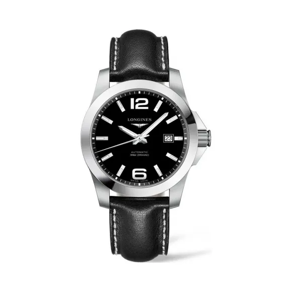 浪琴/Longines 精钢 黑色 自动机械机芯 手表 L3.777.4.58.3