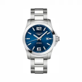浪琴/Longines 康卡斯系列 钢 41 MM 自动机械机芯 男表 L3.777.4.96.6