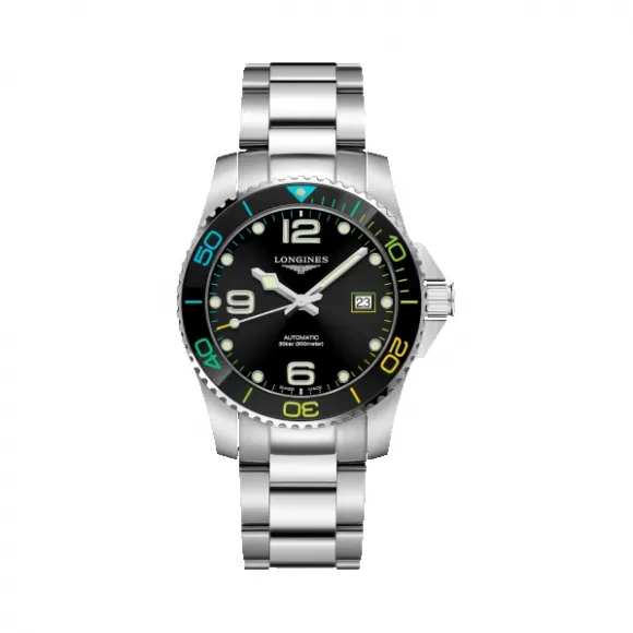 浪琴/Longines 康卡斯系列 41.00 MM 不锈钢和陶瓷表圈 自动机械机芯 男表 L3.781.4.59.6