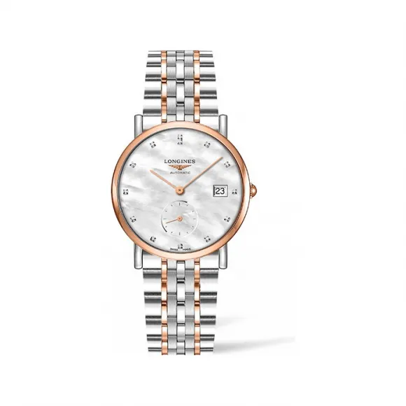 浪琴/Longines 博雅系列 34.50 MM 钢/5N 玫瑰金 自动机械机芯 女表 L4.312.5.87.7