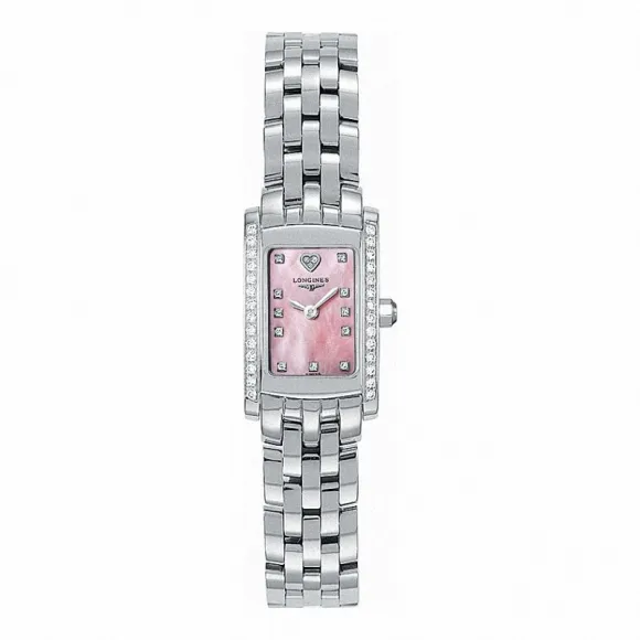 浪琴/Longines 黛绰维纳系列 石英 精钢 镶钻 女表 L5.158.0.93.6