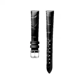 浪琴/Longines 亮黑色 14.00 MM 鳄鱼皮 表带 L682135034