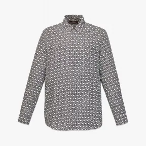 MCM 男士Cubic Monogram印花天丝衬衫 MHHCSMM01BW2XL
