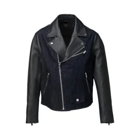 MCM 男士丹宁布及皮革骑士外套 MHJ9SMM05HD00L