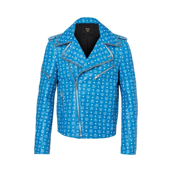 MCM Visetos男士印花皮革骑士外套 MHJ9SMM62HI00L