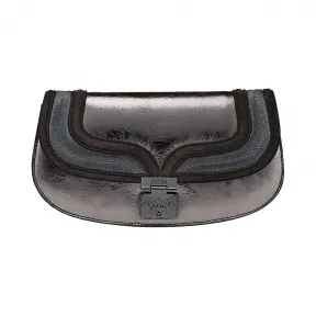 MCM Trisha金属质感皮革手拿包 MWC8ATS16SB001
