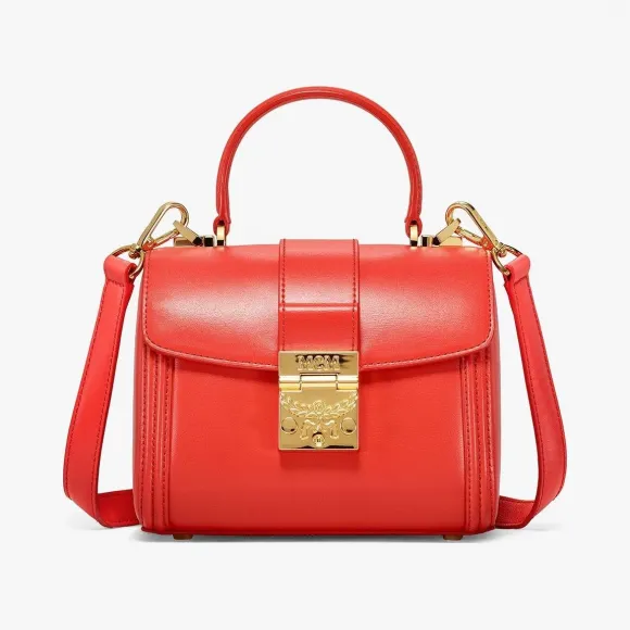MCM Tracy西班牙压花皮革Satchel包 MWEBSXT03R8001