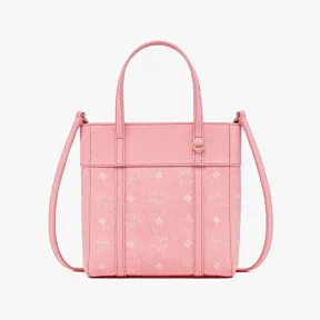 MCM Aren Visetos 混搭皮革顶部拉链购物袋 MWPDSTA01QZ001