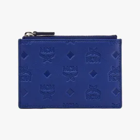 MCM Aren经典花纹压花皮革拉链卡夹 MYADSTA01L6001
