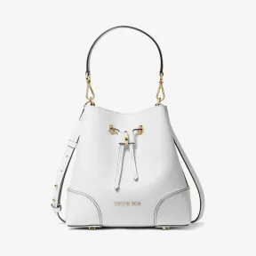 迈克高仕/Michael Kors 女士 纯白色 Mercer Gallery 小号皮质水桶包