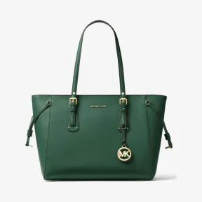 迈克高仕/Michael Kors Voyager 中号斜纹皮革托特包 30H7GV6T8L-0321