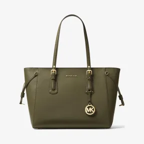 迈克高仕/Michael Kors Voyager 中号皮质托特包 30H7GV6T8L333